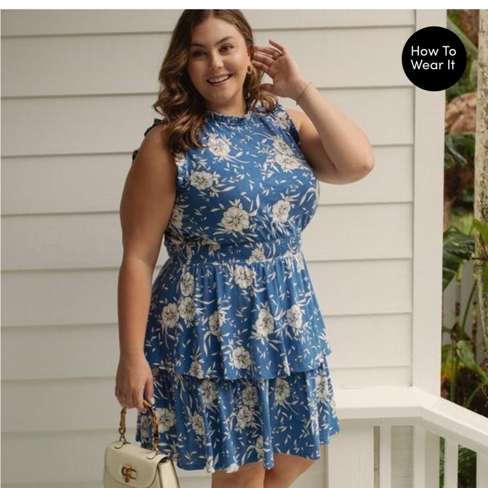 Torrid Blue Floral Dress